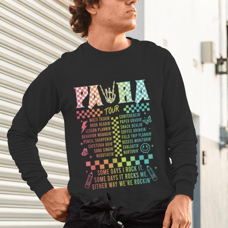 Para Tour Paraprofessional Squad Rock Teacher Back To School Unisex Long Sleeve T-Shirt, gift for family, gift for coworker Para Tour Paraprofessional Squad Rock Teacher Back To School Unisex Long Sleeve T-Shirt, gift for family, gift for coworker