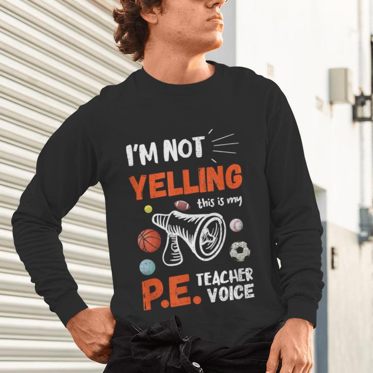 PE Teacher Voice PE Teacher School Fitness Class Unisex Long Sleeve T-Shirt, gift for family, gift for coworker PE Teacher Voice PE Teacher School Fitness Class Unisex Long Sleeve T-Shirt, gift for family, gift for coworker