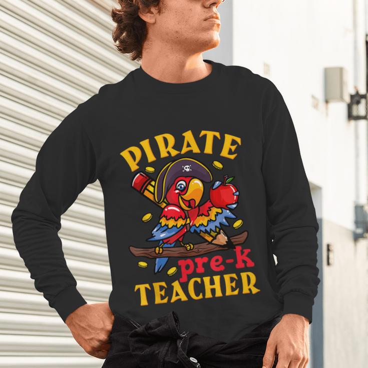 Pirate Pre-K Teacher Preschool Halloween Unisex Long Sleeve T-Shirt, gift for family, gift for coworker Pirate Pre-K Teacher Preschool Halloween Unisex Long Sleeve T-Shirt, gift for family, gift for coworker