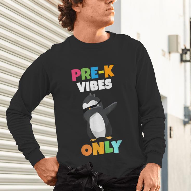 Pre-K Vibes Only Penguin Teachers Kids Back To School Unisex Long Sleeve T-Shirt, gift for family, gift for coworker