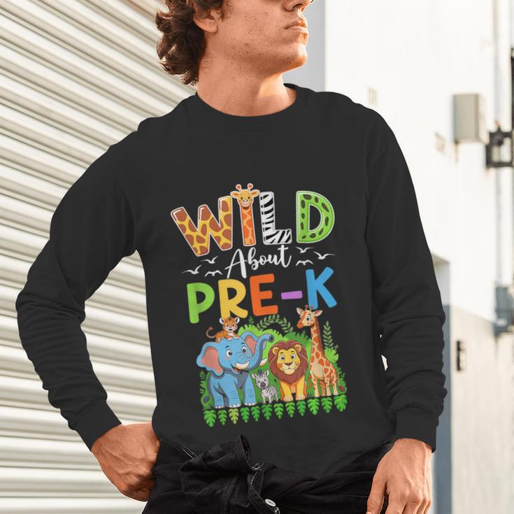 Preschool Teacher Kids Back To School Wild About Pre-K Unisex Long Sleeve T-Shirt, gift for family, gift for coworker Preschool Teacher Kids Back To School Wild About Pre-K Unisex Long Sleeve T-Shirt, gift for family, gift for coworker