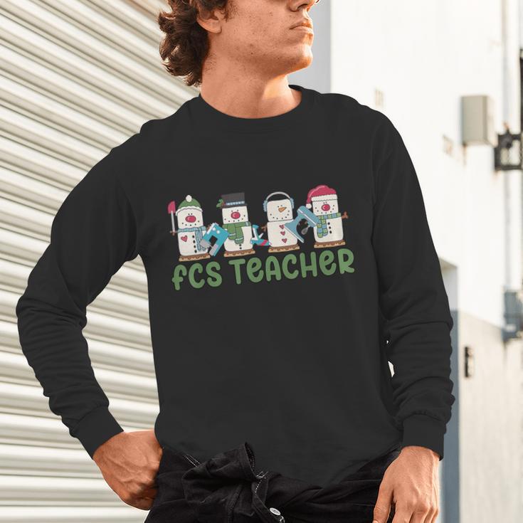 Retro Christmas Snowman FCS Teacher Family Consumer Science Unisex Long Sleeve T-Shirt, gift for family, gift for coworker Retro Christmas Snowman FCS Teacher Family Consumer Science Unisex Long Sleeve T-Shirt, gift for family, gift for coworker