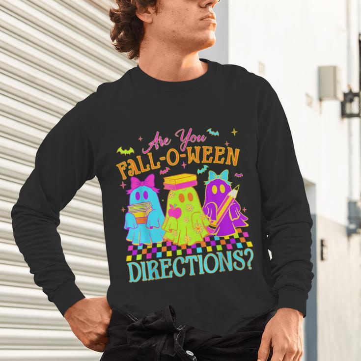 Retro Are You Falloween Direction Teacher Spooky Halloween Unisex Long Sleeve T-Shirt, gift for family, gift for coworker Retro Are You Falloween Direction Teacher Spooky Halloween Unisex Long Sleeve T-Shirt, gift for family, gift for coworker