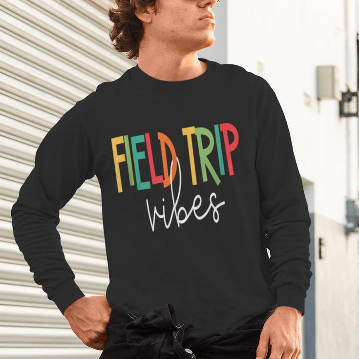 Retro Field Trip Vibes Vintage Field Trip Vibes Teacher Kids Unisex Long Sleeve T-Shirt, gift for family, gift for coworker