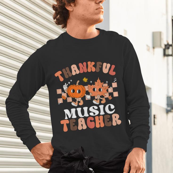 Retro Thankful Music Teacher Pumpkin Fall Thanksgiving Unisex Long Sleeve T-Shirt, gift for family, gift for coworker Retro Thankful Music Teacher Pumpkin Fall Thanksgiving Unisex Long Sleeve T-Shirt, gift for family, gift for coworker