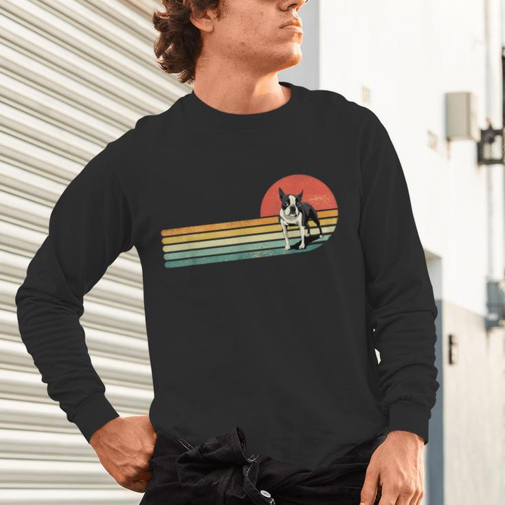 Retro Vintage Boston Terrier Dog Lover Boston Terrier Mom Unisex Long Sleeve T-Shirt, gift for family, gift for coworker