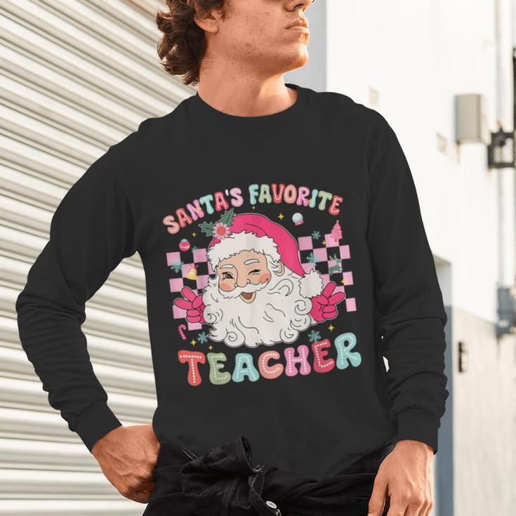 Santa Favorite Teacher Shirt Teacher Christmas Unisex Long Sleeve T-Shirt, gift for family, gift for coworker Santa Favorite Teacher Shirt Teacher Christmas Unisex Long Sleeve T-Shirt, gift for family, gift for coworker