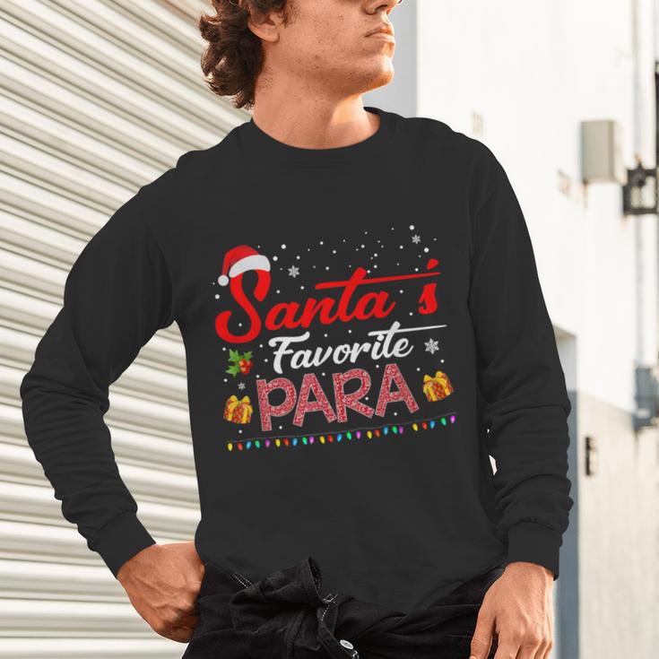 Santa's Favorite Para Christmas Paraprofessional Teacher Unisex Long Sleeve T-Shirt, gift for family, gift for coworker Santa's Favorite Para Christmas Paraprofessional Teacher Unisex Long Sleeve T-Shirt, gift for family, gift for coworker
