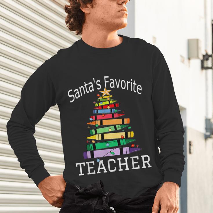 Santa's Favorite Teacher Idea For Christmas Teachers Unisex Long Sleeve T-Shirt, gift for family, gift for coworker Santa's Favorite Teacher Idea For Christmas Teachers Unisex Long Sleeve T-Shirt, gift for family, gift for coworker