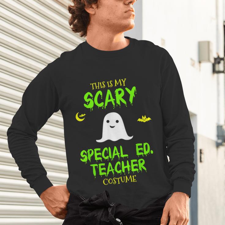 Scary Special Education Ed Teacher Costume Halloween Easy Unisex Long Sleeve T-Shirt, gift for family, gift for coworker Scary Special Education Ed Teacher Costume Halloween Easy Unisex Long Sleeve T-Shirt, gift for family, gift for coworker