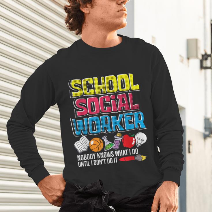 School Social Worker Teacher Caseworker Public Servant LSW Unisex Long Sleeve T-Shirt, gift for family, gift for coworker School Social Worker Teacher Caseworker Public Servant LSW Unisex Long Sleeve T-Shirt, gift for family, gift for coworker
