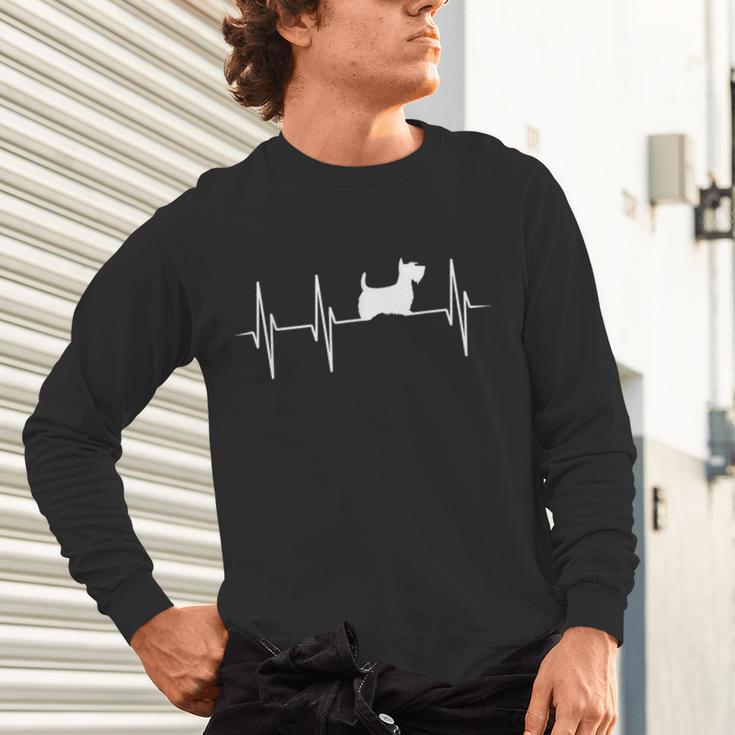 Scottish Terrier Dog Heartbeat Scottie Dog Lover T-Shirt Unisex Long Sleeve T-Shirt, gift for family, gift for coworker