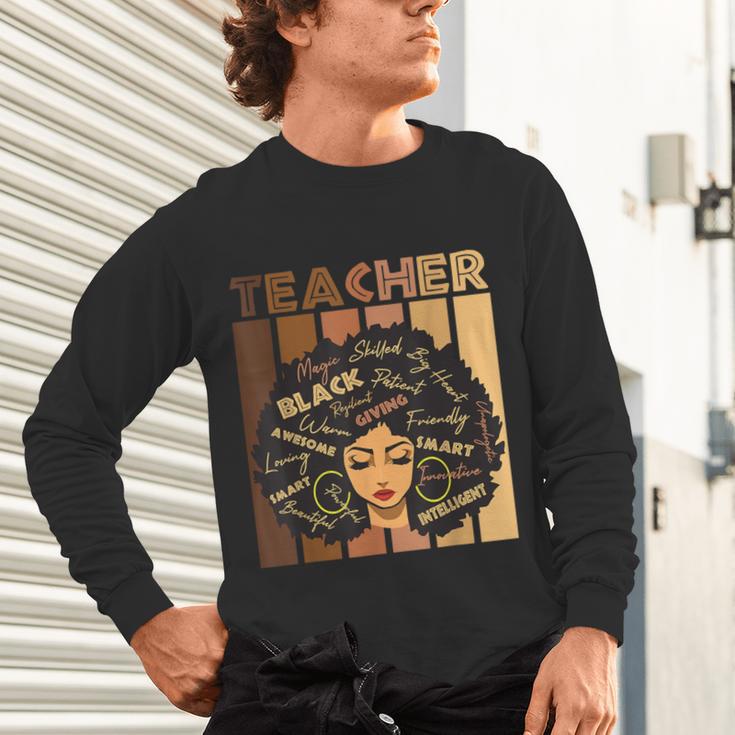 Smart Teacher Afro Girl Melanin African American Wowen Unisex Long Sleeve T-Shirt, gift for family, gift for coworker
