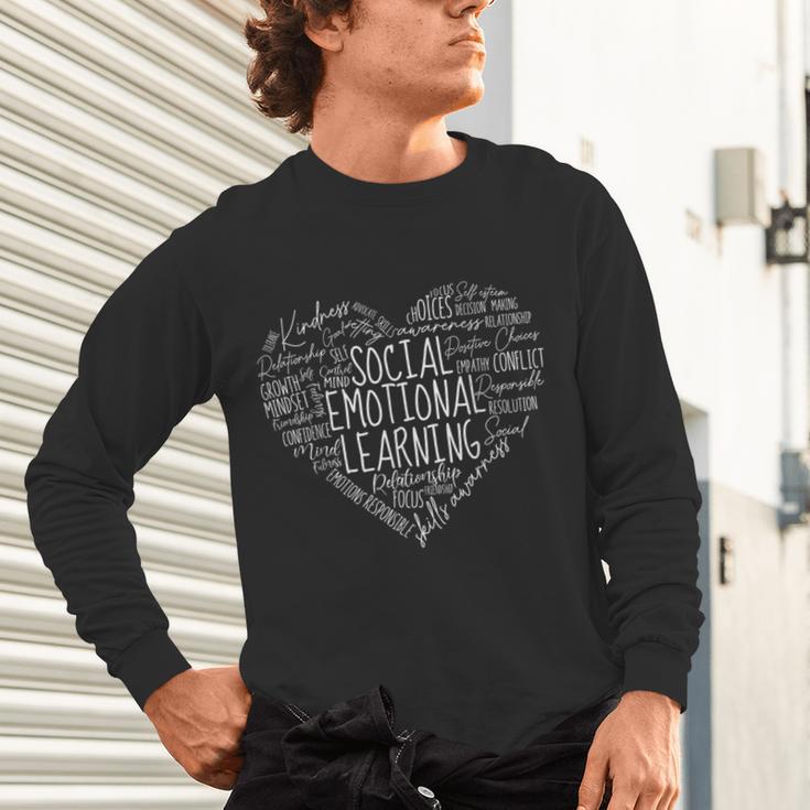 Social Emotional Learning Heart Counselor Teacher SEL Kind Unisex Long Sleeve T-Shirt, gift for family, gift for coworker Social Emotional Learning Heart Counselor Teacher SEL Kind Unisex Long Sleeve T-Shirt, gift for family, gift for coworker
