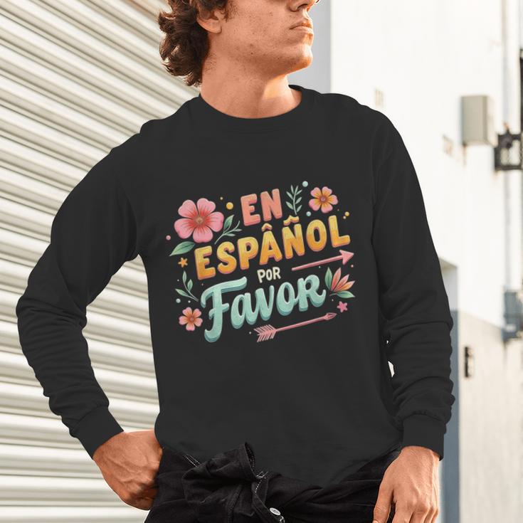 Spanish Teacher Maestra Dimelo En Espanol Por Favor Unisex Long Sleeve T-Shirt, gift for family, gift for coworker Spanish Teacher Maestra Dimelo En Espanol Por Favor Unisex Long Sleeve T-Shirt, gift for family, gift for coworker