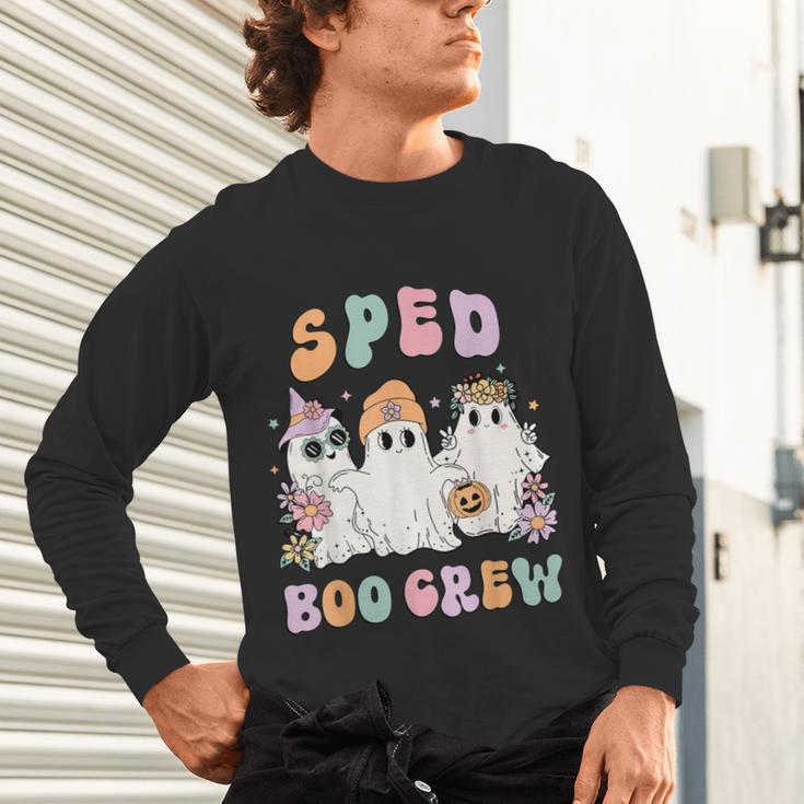 SPED Boo Crew Halloween Floral Ghost Special Ed SPED Teacher For Men Women Kids Unisex Long Sleeve T-Shirt, gift for family, gift for coworker SPED Boo Crew Halloween Floral Ghost Special Ed SPED Teacher For Men Women Kids Unisex Long Sleeve T-Shirt, gift for family, gift for coworker