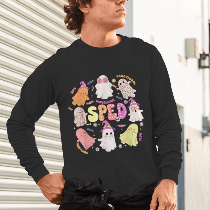 SPED Teacher Halloween Spooky Special Education Team Men Women Kids Unisex Long Sleeve T-Shirt, gift for family, gift for coworker SPED Teacher Halloween Spooky Special Education Team Men Women Kids Unisex Long Sleeve T-Shirt, gift for family, gift for coworker