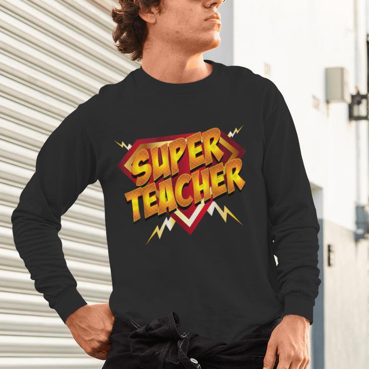 Super Teacher Superhero Back To School Teacher's Unisex Long Sleeve T-Shirt, gift for family, gift for coworker Super Teacher Superhero Back To School Teacher's Unisex Long Sleeve T-Shirt, gift for family, gift for coworker
