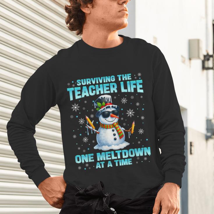 Surviving The Teacher Life Pjs Pajamas Christmas Xmas Teache Unisex Long Sleeve T-Shirt, gift for family, gift for coworker Surviving The Teacher Life Pjs Pajamas Christmas Xmas Teache Unisex Long Sleeve T-Shirt, gift for family, gift for coworker