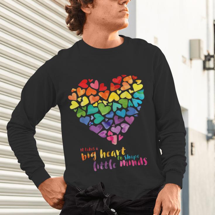 It Takes a Big Heart To Shape Little Minds Teacher Unisex Long Sleeve T-Shirt, gift for family, gift for coworker It Takes a Big Heart To Shape Little Minds Teacher Unisex Long Sleeve T-Shirt, gift for family, gift for coworker