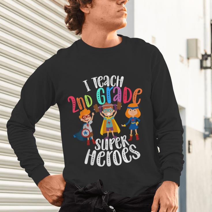 I Teach 2nd Grade Superheroes Back To School Teacher Men Women Girls Kids Unisex Long Sleeve T-Shirt, gift for family, gift for coworker I Teach 2nd Grade Superheroes Back To School Teacher Men Women Girls Kids Unisex Long Sleeve T-Shirt, gift for family, gift for coworker