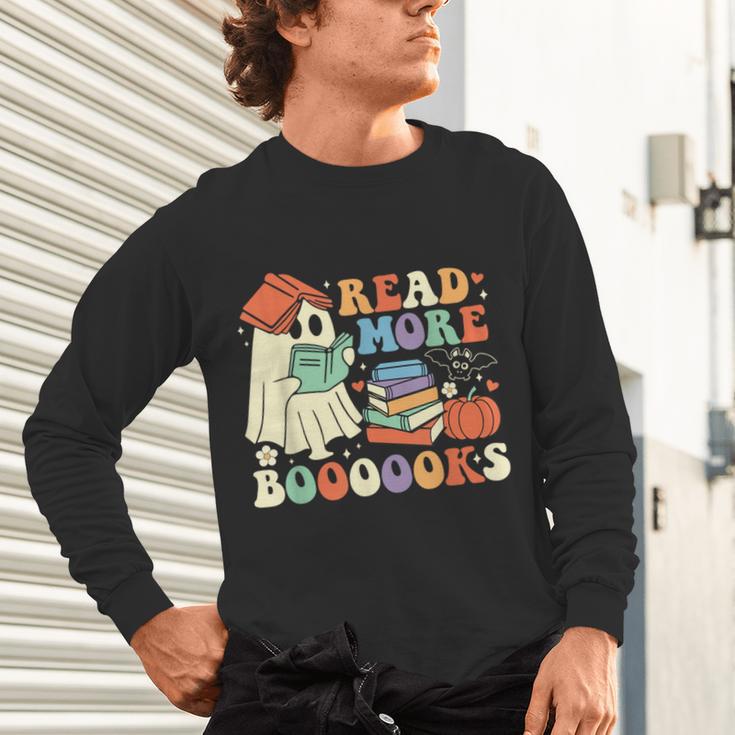 Teacher Halloween Cute Booooks Ghost Read More Books Unisex Long Sleeve T-Shirt, gift for family, gift for coworker Teacher Halloween Cute Booooks Ghost Read More Books Unisex Long Sleeve T-Shirt, gift for family, gift for coworker