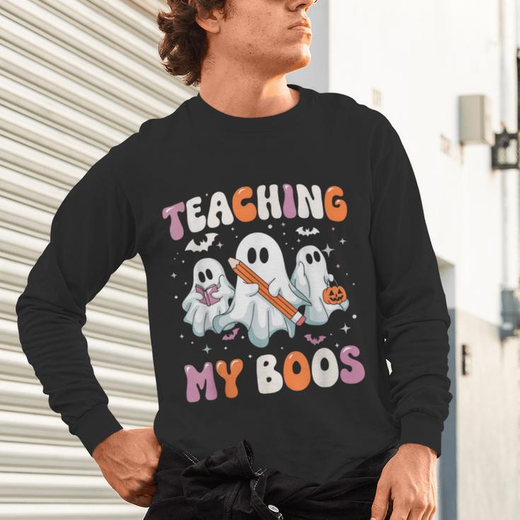 Teaching My Boos Teacher Cute Ghost Teacher Halloween Unisex Long Sleeve T-Shirt, gift for family, gift for coworker Teaching My Boos Teacher Cute Ghost Teacher Halloween Unisex Long Sleeve T-Shirt, gift for family, gift for coworker