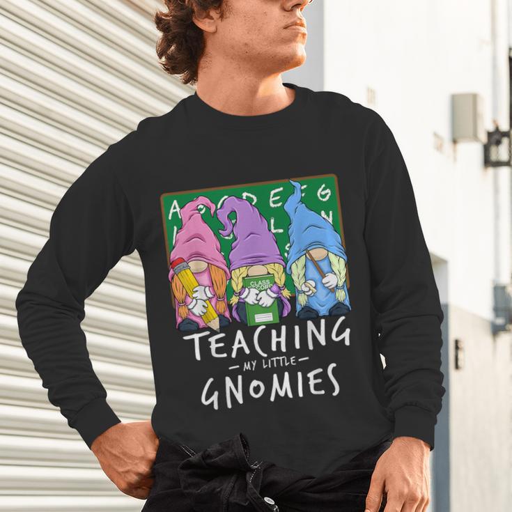 Teaching My Little Gnomies With Gnome For Teacher Women Unisex Long Sleeve T-Shirt, gift for family, gift for coworker Teaching My Little Gnomies With Gnome For Teacher Women Unisex Long Sleeve T-Shirt, gift for family, gift for coworker