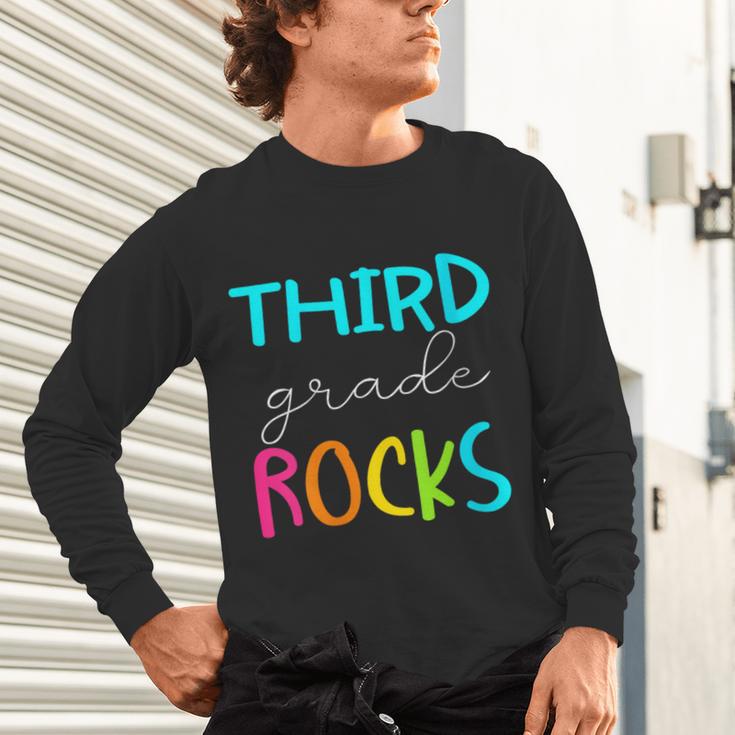 Third Grade Rocks Shirt Team 3rd Grade Teacher Unisex Long Sleeve T-Shirt, gift for family, gift for coworker