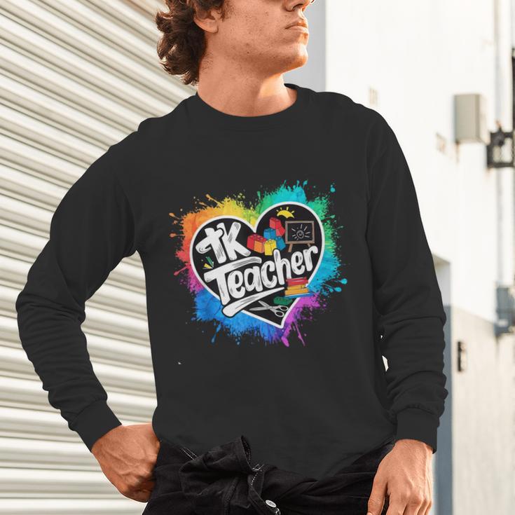 TK Teacher Transitional Kindergarten Heart Back To School Unisex Long Sleeve T-Shirt, gift for family, gift for coworker