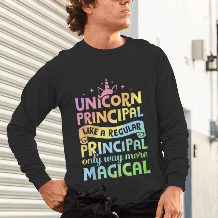 Unicorn Principal Back To School Teacher Appreciation Unisex Long Sleeve T-Shirt, gift for family, gift for coworker