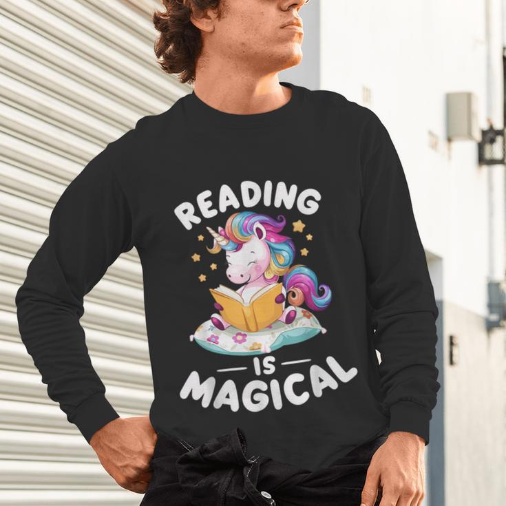 Unicorn Teacher Reading Is Magical Book Unisex Long Sleeve T-Shirt, gift for family, gift for coworker Unicorn Teacher Reading Is Magical Book Unisex Long Sleeve T-Shirt, gift for family, gift for coworker