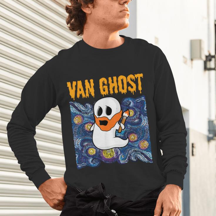 Van Ghost Art Teacher Halloween Van Gogh Starry Night Unisex Long Sleeve T-Shirt, gift for family, gift for coworker Van Ghost Art Teacher Halloween Van Gogh Starry Night Unisex Long Sleeve T-Shirt, gift for family, gift for coworker