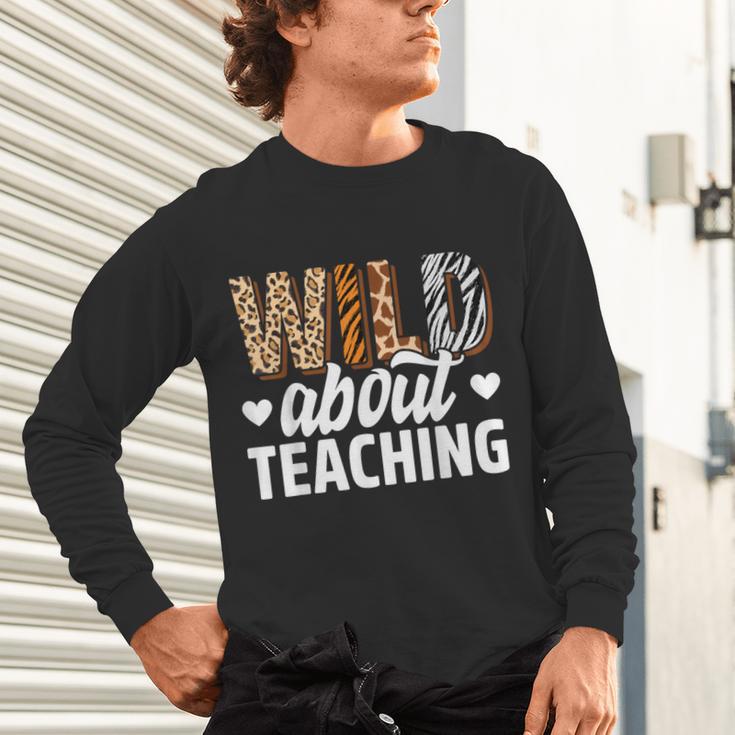 Wild About Teaching Teacher Teaching Back To School Unisex Long Sleeve T-Shirt, gift for family, gift for coworker Wild About Teaching Teacher Teaching Back To School Unisex Long Sleeve T-Shirt, gift for family, gift for coworker