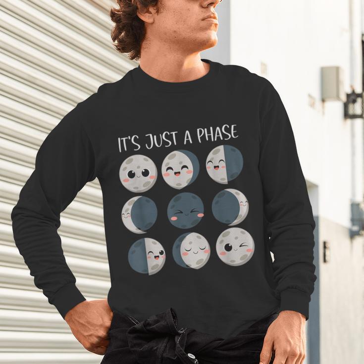Women Science Teacher Moon Phases Scientist Back To School Unisex Long Sleeve T-Shirt, gift for family, gift for coworker