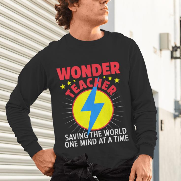 Wonder Teacher Costume Shirt Teacher Halloween Costume Men Women Unisex Long Sleeve T-Shirt, gift for family, gift for coworker
