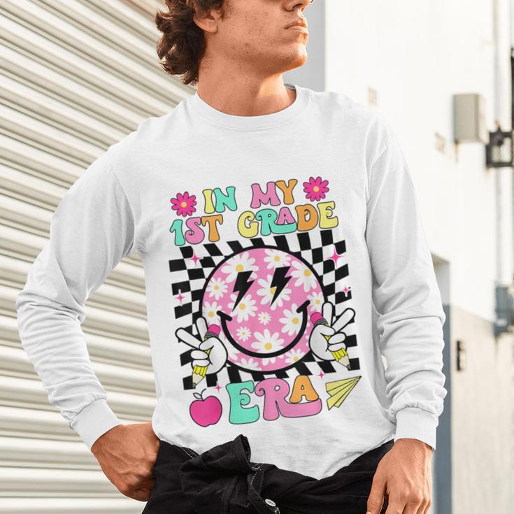 In My 1st Grade Era Smile Face Back To School Teacher Kid Unisex Long Sleeve T-Shirt, gift for family, gift for coworker