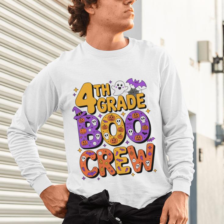 4th Grade Boo Crew Ghost Halloween Teacher Costume Unisex Long Sleeve T-Shirt, gift for family, gift for coworker