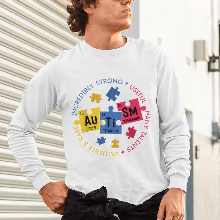 Autism Awareness Shirt Periodic Puzzle Science Teacher Men Women Kids Unisex Long Sleeve T-Shirt, gift for family, gift for coworker