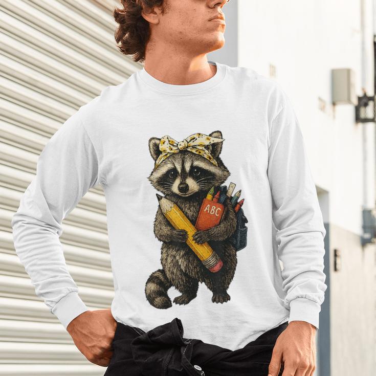 Back To School Raccoon Teachers Student Kids Unisex Long Sleeve T-Shirt, gift for family, gift for coworker Back To School Raccoon Teachers Student Kids Unisex Long Sleeve T-Shirt, gift for family, gift for coworker