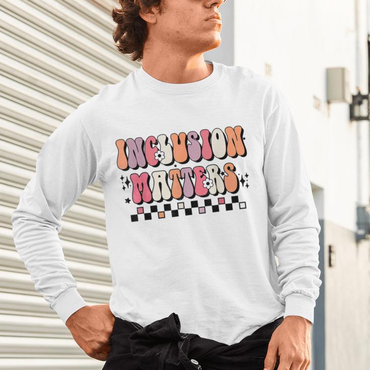Boho Inclusion Matters Special Education SPED Teacher Women Unisex Long Sleeve T-Shirt, gift for family, gift for coworker Boho Inclusion Matters Special Education SPED Teacher Women Unisex Long Sleeve T-Shirt, gift for family, gift for coworker