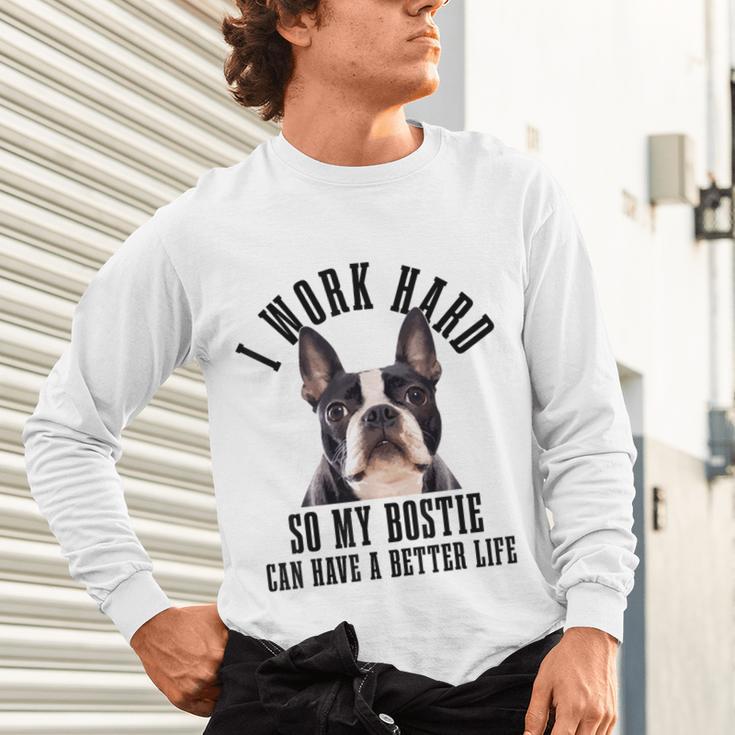 Bostie Mama Dog Dad Boston Terrier For Men Women Unisex Long Sleeve T-Shirt, gift for family, gift for coworker
