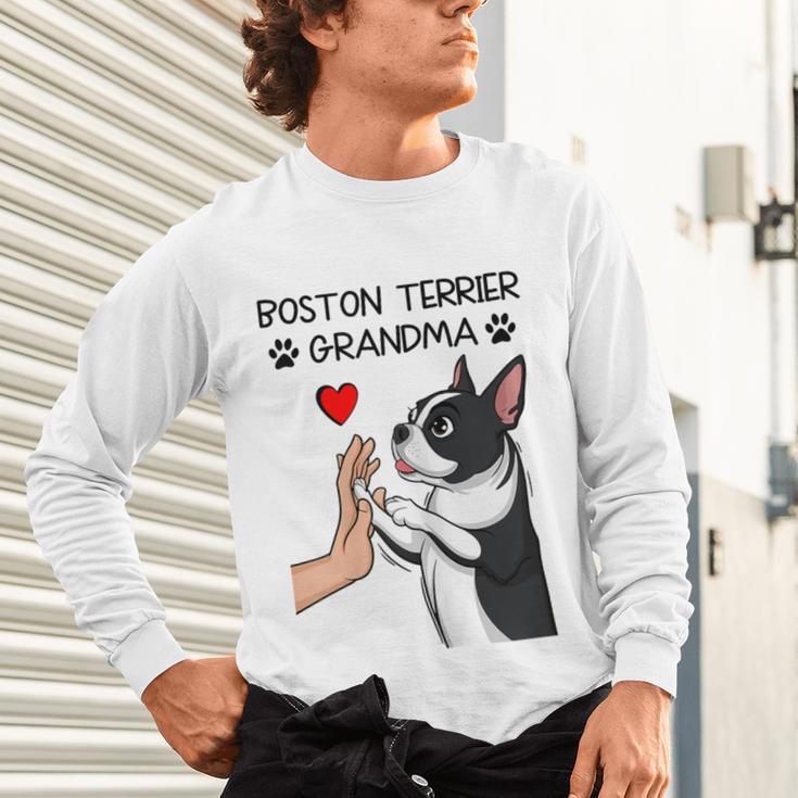 Boston Terrier Grandma Mother's Day Dog Mom Unisex Long Sleeve T-Shirt, gift for family, gift for coworker
