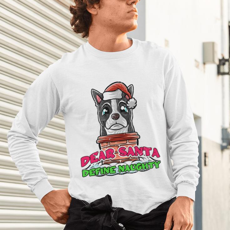 Boston Terrier Santa Claus Christmas Dog Unisex Long Sleeve T-Shirt, gift for family, gift for coworker