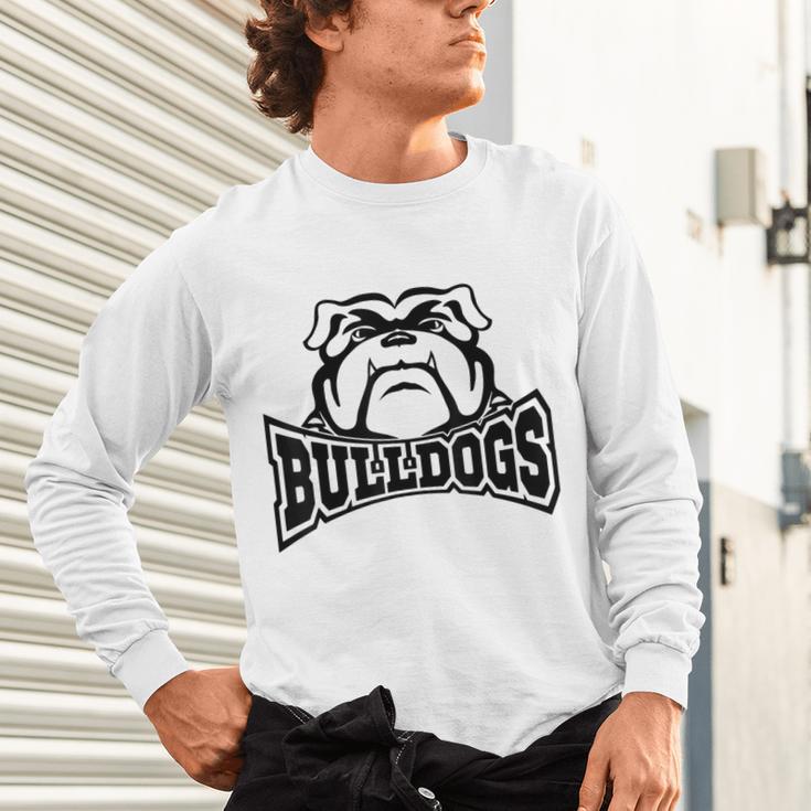 Bulldogs Teacher Student School Sports Fan Team Spirit Unisex Long Sleeve T-Shirt, gift for family, gift for coworker