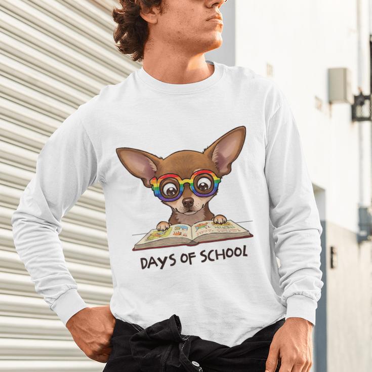 Chihuahua 100 Days Of School Rainbow Glasses Teacher Unisex Long Sleeve T-Shirt, gift for family, gift for coworker Chihuahua 100 Days Of School Rainbow Glasses Teacher Unisex Long Sleeve T-Shirt, gift for family, gift for coworker