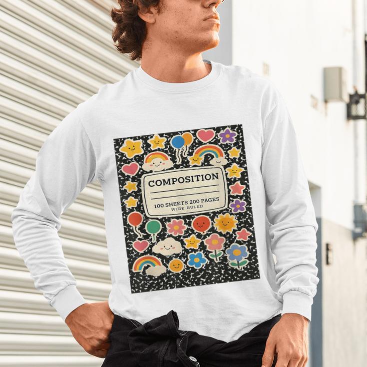 Composition Notebook Costume Teacher Matching Halloween Book Unisex Long Sleeve T-Shirt, gift for family, gift for coworker Composition Notebook Costume Teacher Matching Halloween Book Unisex Long Sleeve T-Shirt, gift for family, gift for coworker
