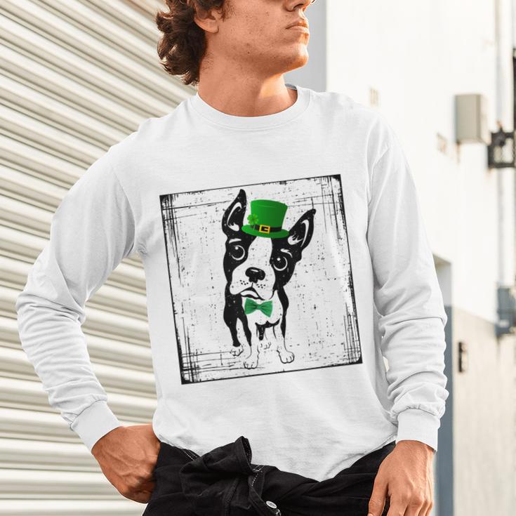 Cool Saint Patrick's Boston Terrier T Shirt For Dogs Lovers Unisex Long Sleeve T-Shirt, gift for family, gift for coworker