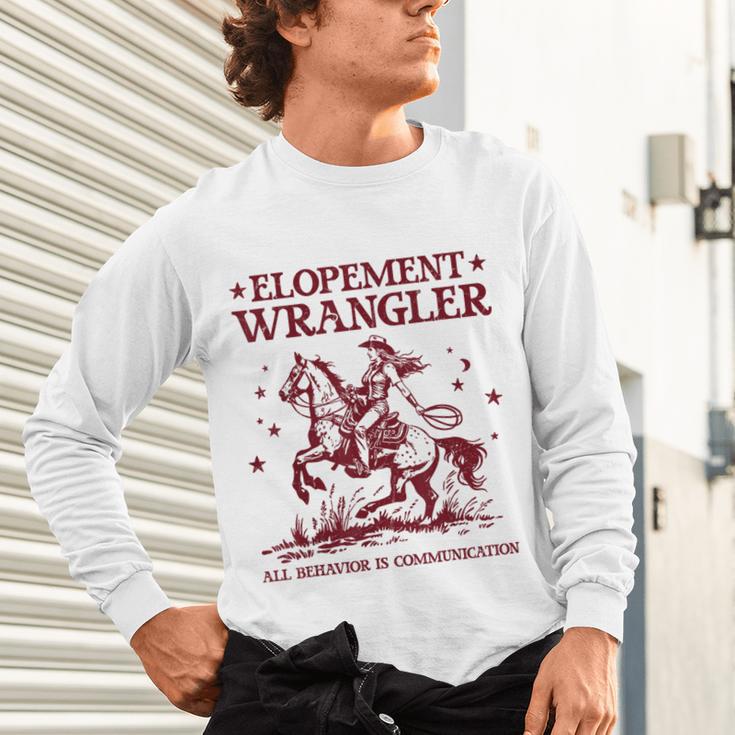 Elopement Wrangler Teacher ABA Behavior Support Cowboy Unisex Long Sleeve T-Shirt, gift for family, gift for coworker Elopement Wrangler Teacher ABA Behavior Support Cowboy Unisex Long Sleeve T-Shirt, gift for family, gift for coworker