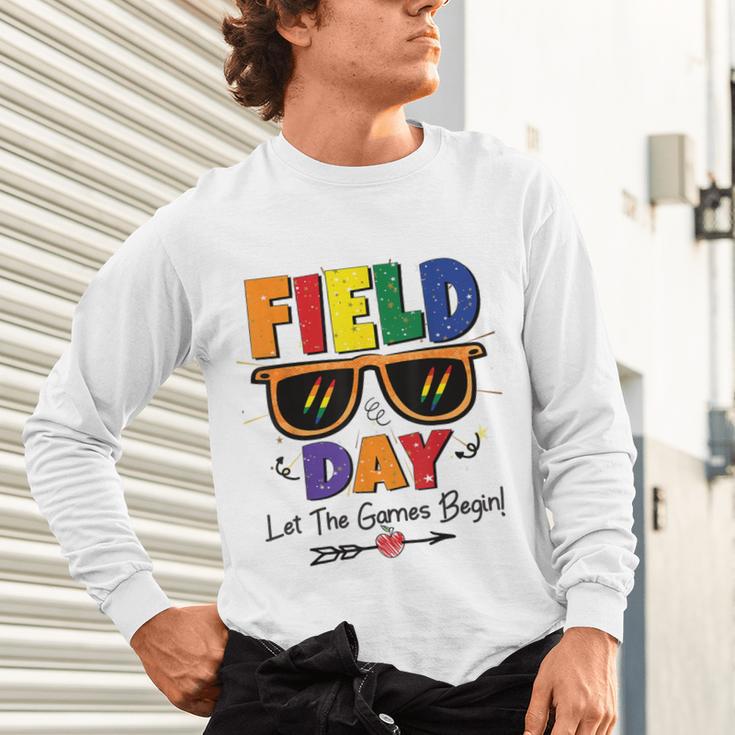 Field Day 2025 Let The Games Begin Kids Boys Girls Teachers Unisex Long Sleeve T-Shirt, gift for family, gift for coworker